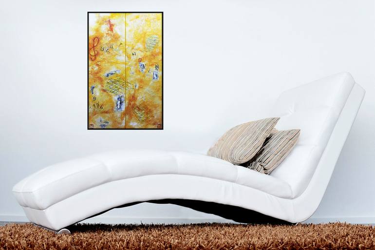 Original Abstract Collage by Angela Lindenlauf