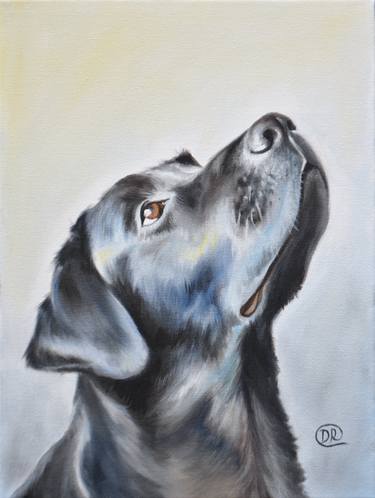 Print of Fine Art Dogs Paintings by Diana Ra