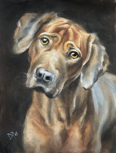 Original Fine Art Dogs Paintings by Diana Ra