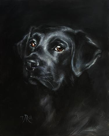 Print of Fine Art Dogs Paintings by Diana Ra
