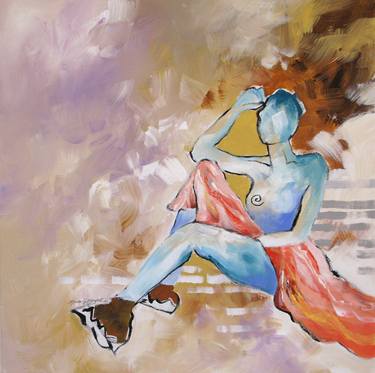 Original Figurative Abstract Paintings by Linda Monfort
