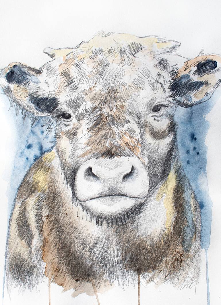 Highland Cow Drawing | Limited Edition Fine Art Print | Giclée Print store | Wildlife | Coloured Pencil Drawing