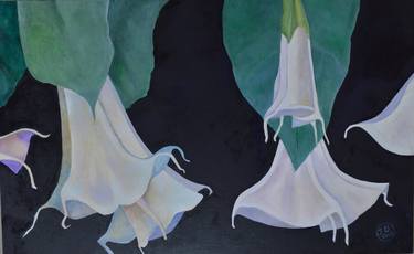 Print of Figurative Floral Paintings by jenny bennett