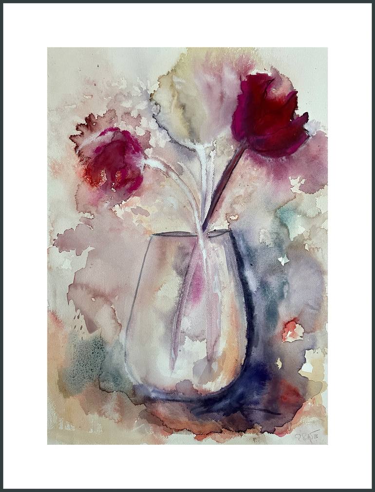 Original Contemporary Floral Painting by Gesa Reuter