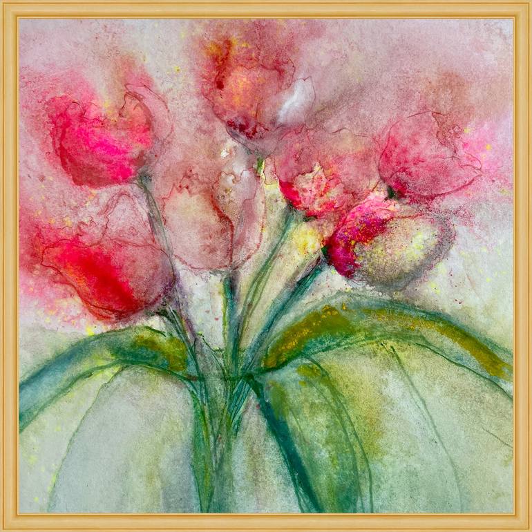 Original Contemporary Floral Painting by Gesa Reuter