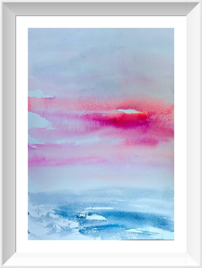 Original Abstract Expressionism Seascape Painting by Gesa Reuter
