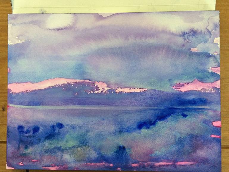 Original Abstract Landscape Painting by Gesa Reuter