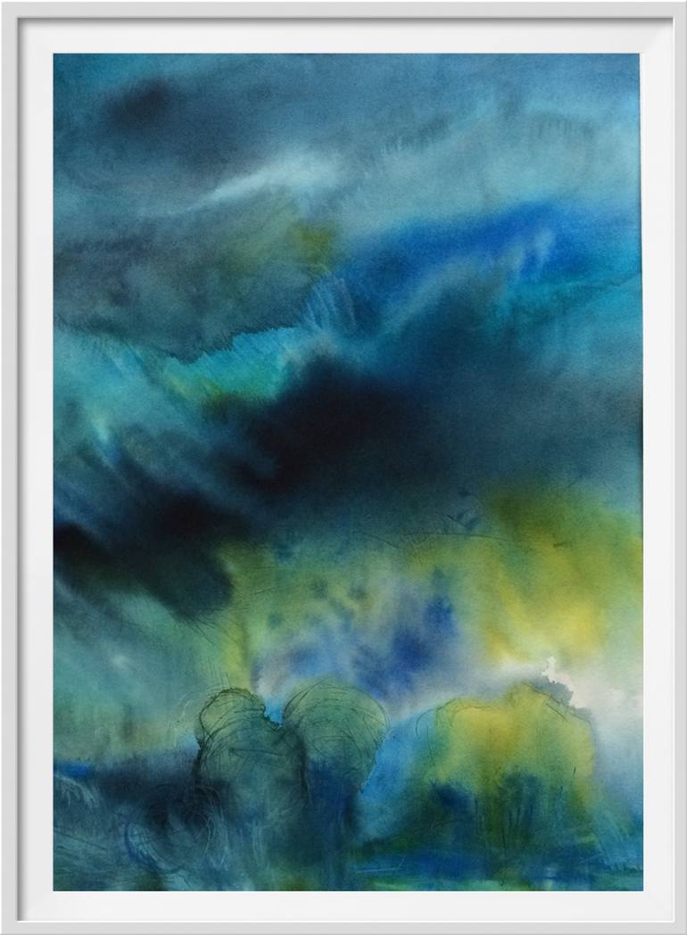 Original Abstract Expressionism Abstract Painting by Gesa Reuter