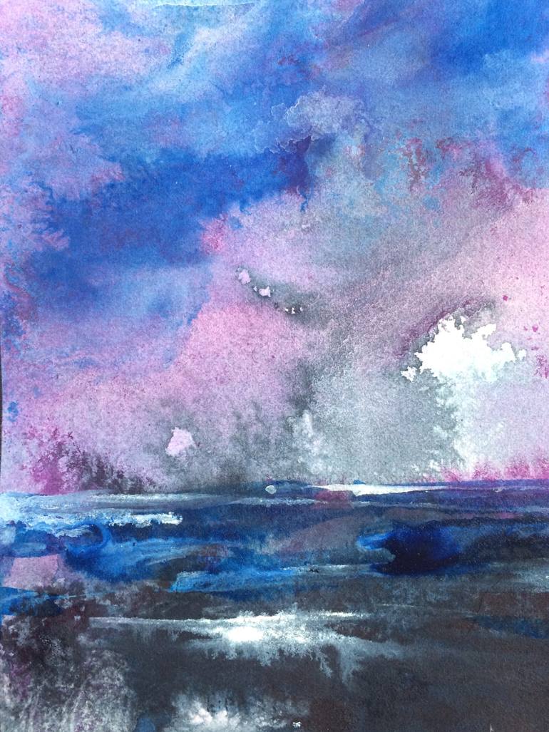 Original Abstract Landscape Painting by Gesa Reuter