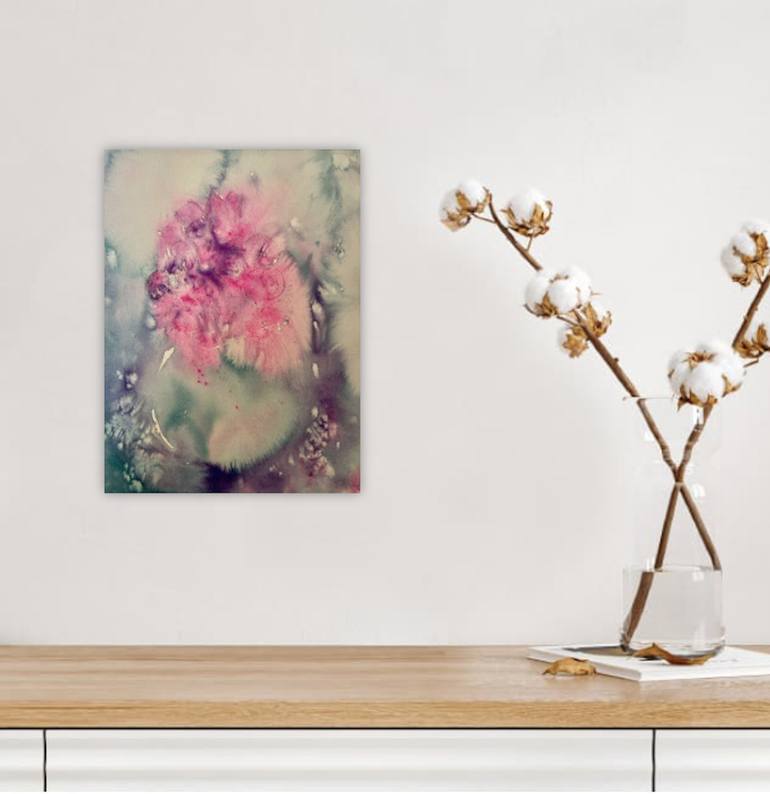 Original Abstract Floral Painting by Gesa Reuter