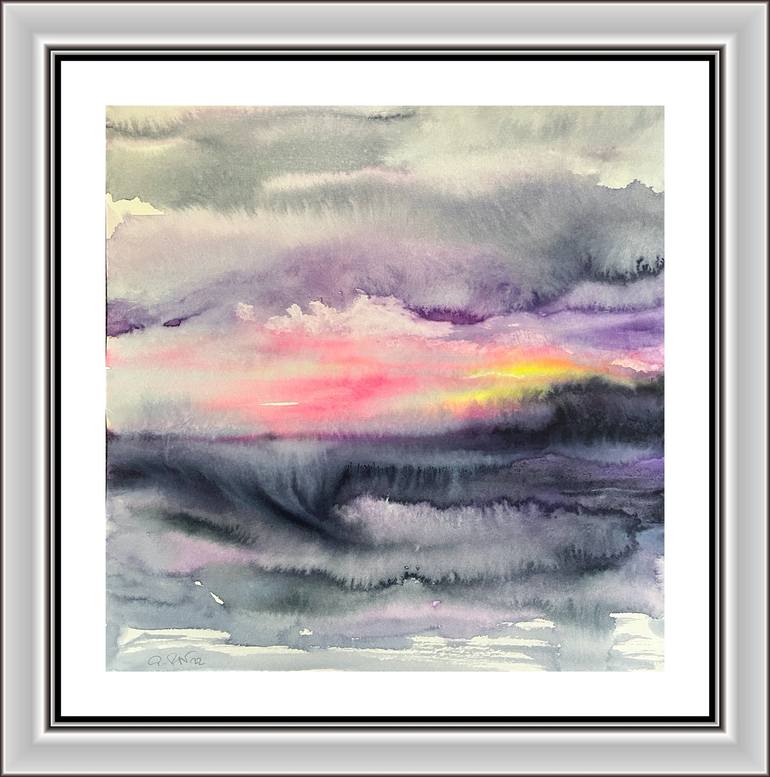 Original Abstract Seascape Painting by Gesa Reuter