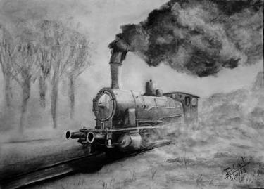 Print of Train Drawings by Eduard Civit