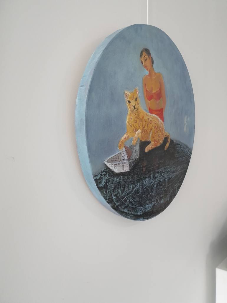 Original Expressionism People Painting by Aysel Gozubuyuk