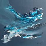 Aerial dance of azur shards by Nadia Zouari