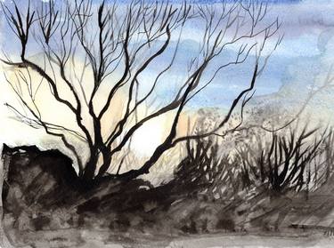 Original Figurative Tree Paintings by Sara Holden