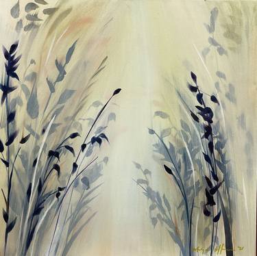 Original Abstract Floral Painting by Megan Jefferson