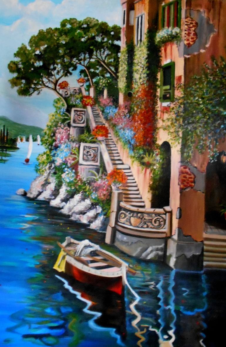 Afternoon in Italy Painting by Jennifer Doehring | Saatchi Art