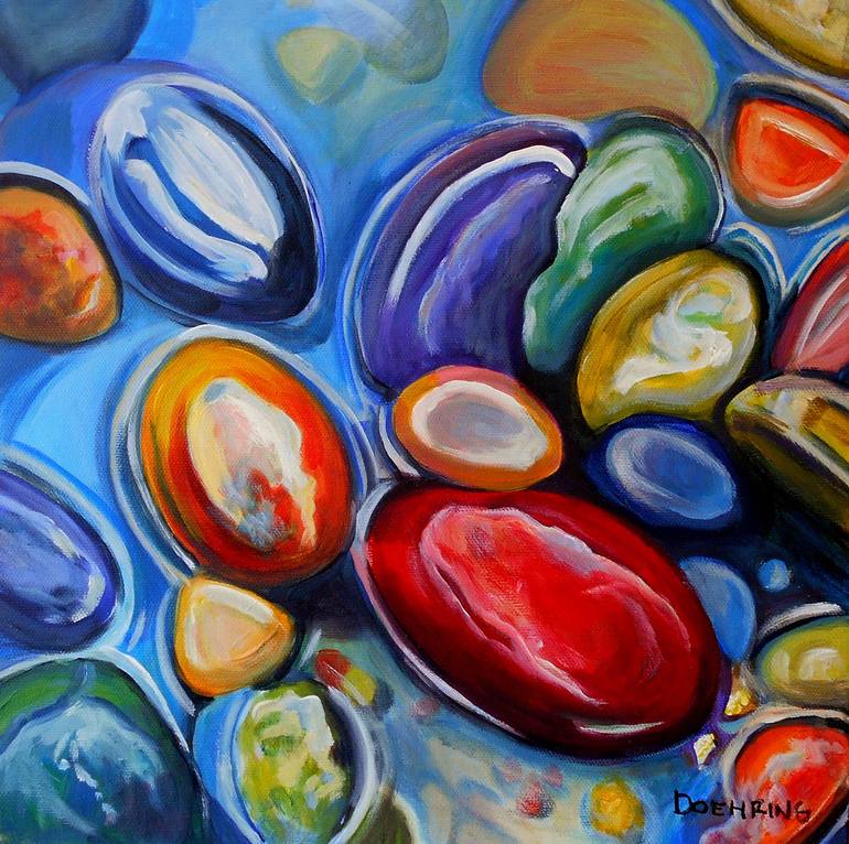 Rocks Painting by Jennifer Doehring | Saatchi Art