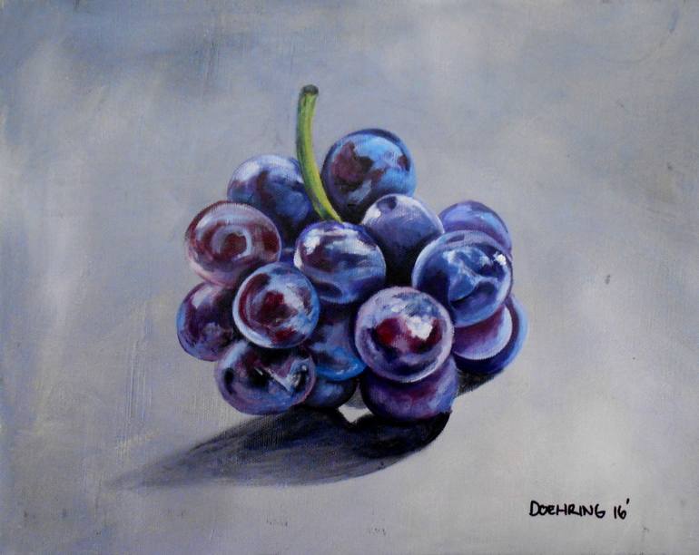 grapes painting acrylic