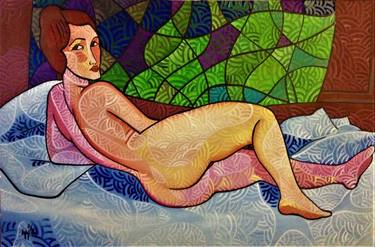 Print of Art Deco Nude Paintings by Gerardo La Porta