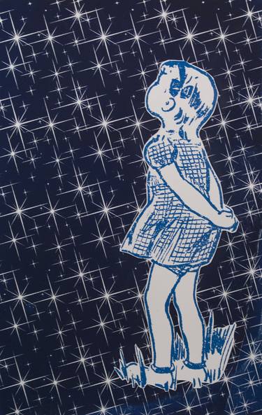 Original Figurative Outer Space Printmaking by Katrina Majkut