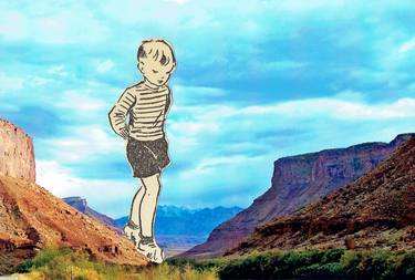 Saatchi Art Artist Katrina Majkut; Collage, “Strolling Giant” #art