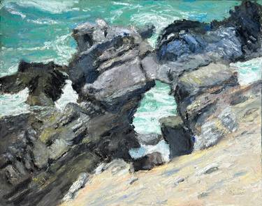Original Impressionism Beach Paintings by Lisa Mahony