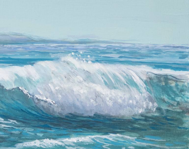 Original Photorealism Beach Painting by Lisa Mahony