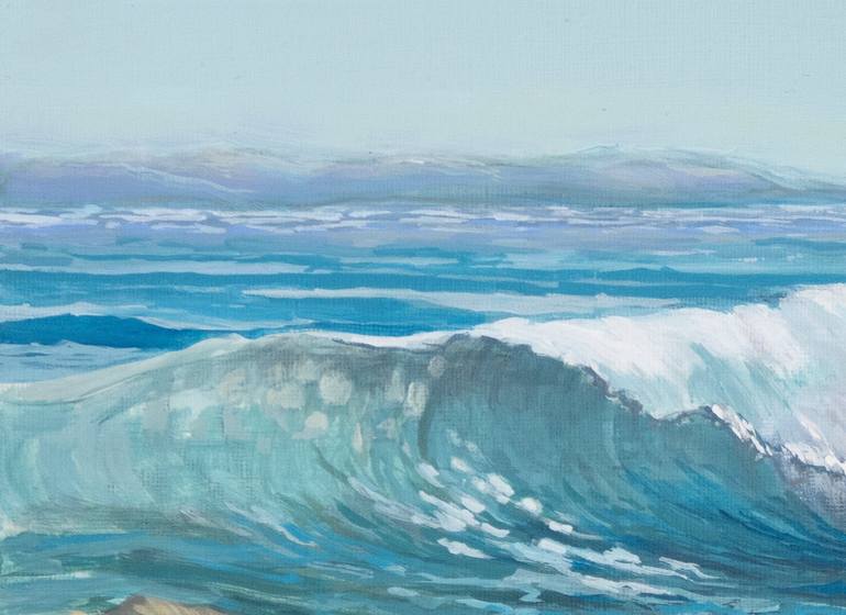 Original Photorealism Beach Painting by Lisa Mahony