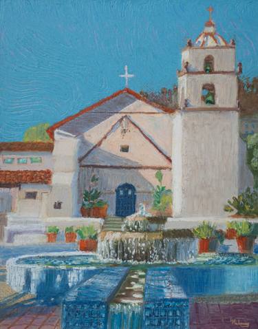 Original Impressionism Architecture Painting by Lisa Mahony