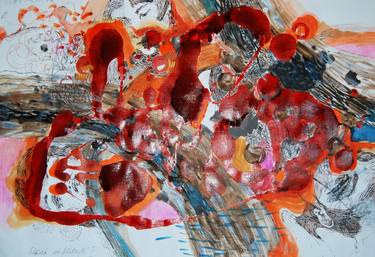 Original Expressionism Abstract Drawings by gherlan cornelia