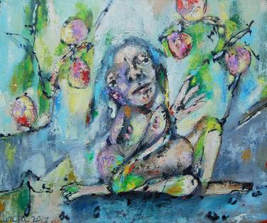 Original Abstract Expressionism Women Painting by Nimchi Yuen