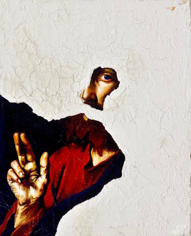 Jusepe's Salvator Mundi under the Cretto of contemporary art thumb