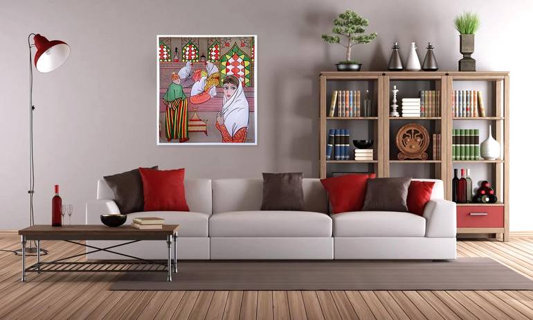 Original Art Deco Fantasy Painting by Elena Zimovets