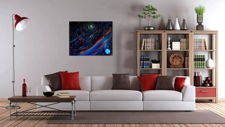 Original Abstract Fantasy Painting by Elena Zimovets