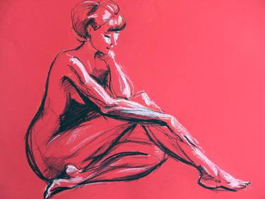 Original Figurative Body Drawings by Elena Zimovets