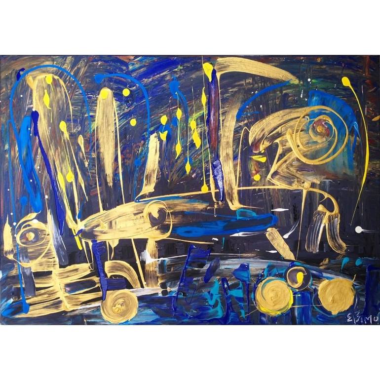 Original Abstract Expressionism Abstract Paintings by Elena Zimovets