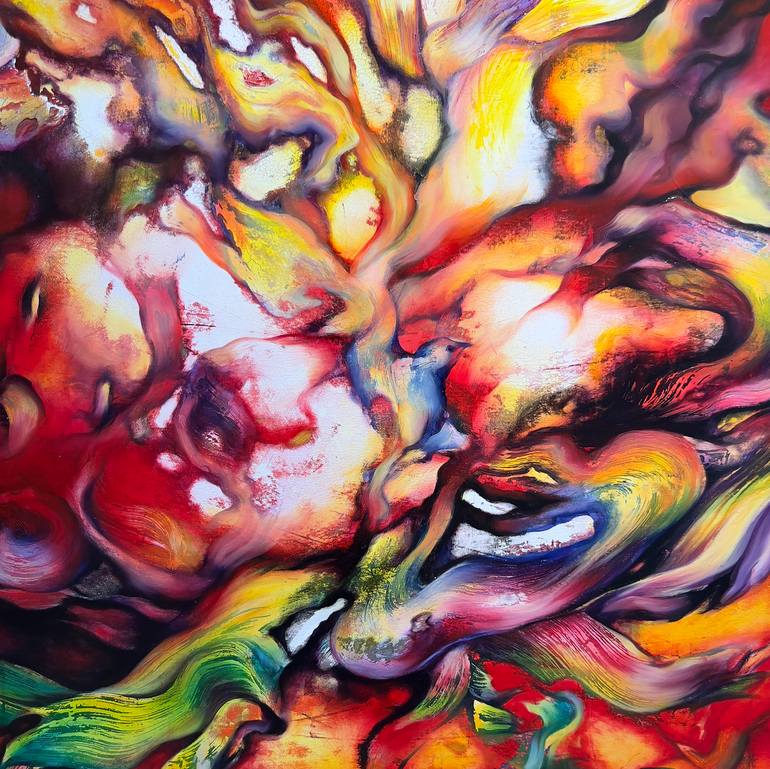 Original Abstract Animal Painting by Marjan Fahimi