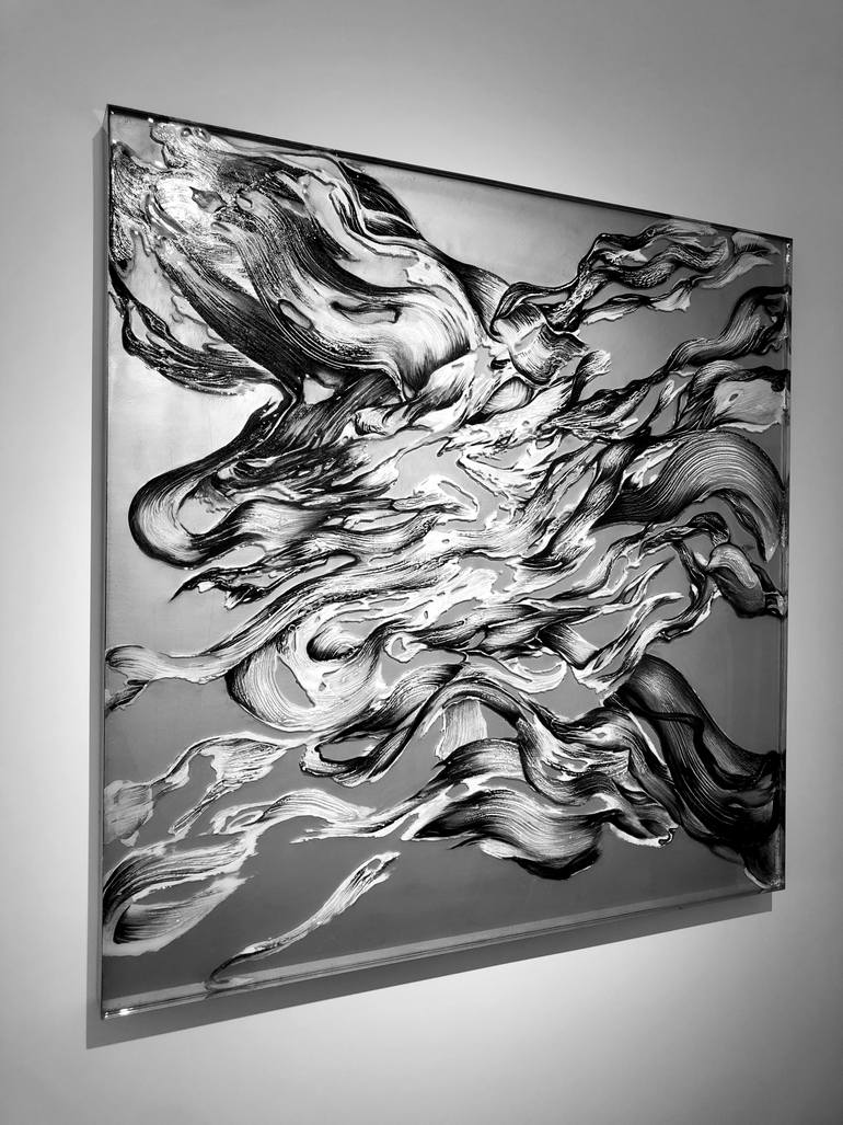 Original Abstract Expressionism Abstract Painting by Marjan Fahimi