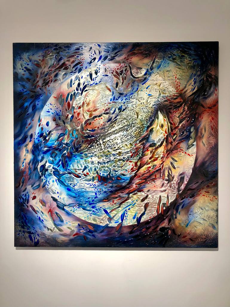 Original Abstract Expressionism Nature Painting by Marjan Fahimi