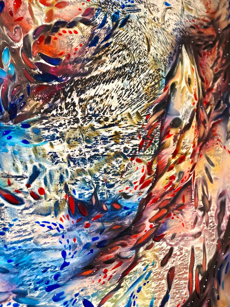 Original Abstract Expressionism Nature Painting by Marjan Fahimi