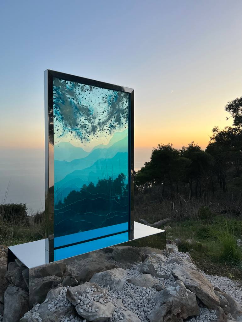 Original Abstract Landscape Sculpture by Marjan Fahimi