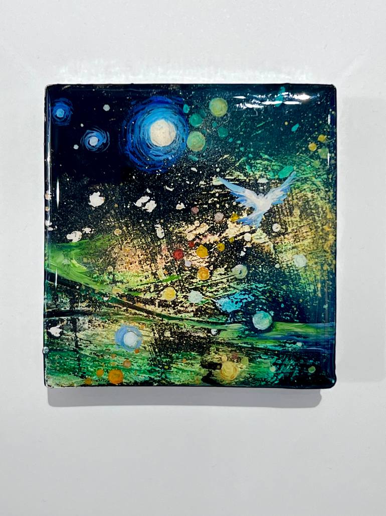 Original Abstract Expressionism Animal Painting by Marjan Fahimi
