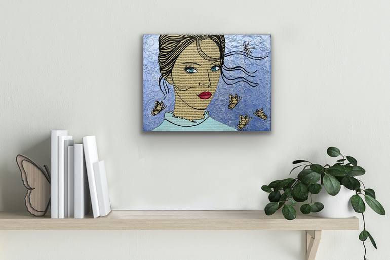 Original Art Deco People Painting by Martina Niederhauser-Landtwing