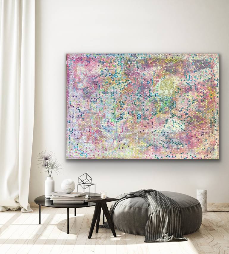 Original Abstract Geometric Painting by Martina Niederhauser-Landtwing