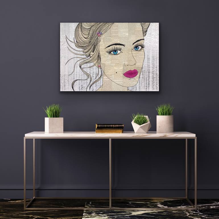 Original Figurative Women Painting by Martina Niederhauser-Landtwing
