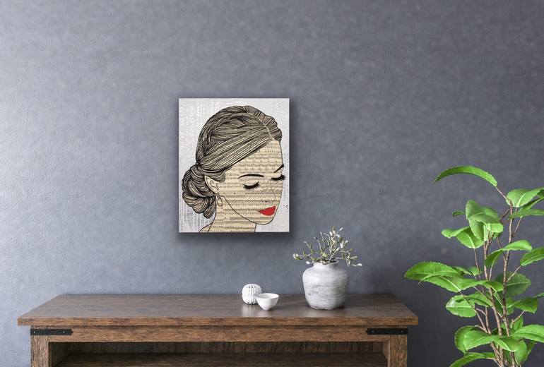 Original Pop Art Women Painting by Martina Niederhauser-Landtwing