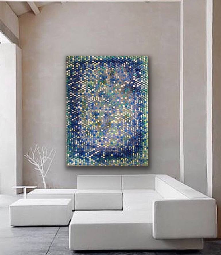 Original Abstract Geometric Painting by Martina Niederhauser-Landtwing