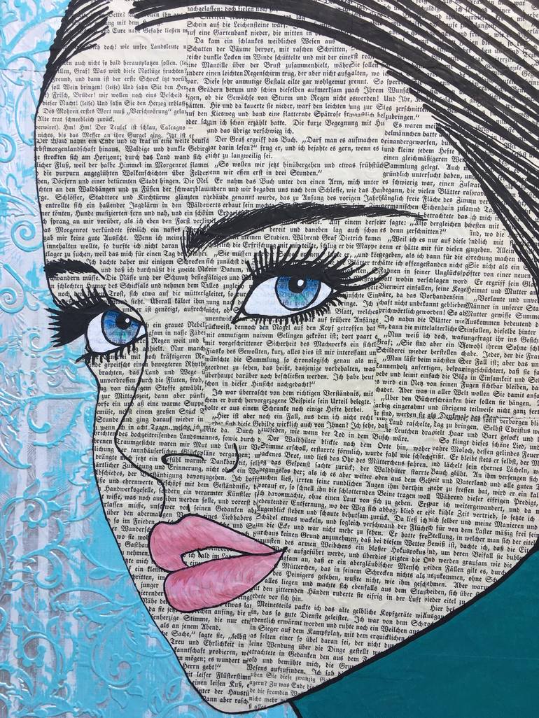 Original Pop Art Women Painting by Martina Niederhauser-Landtwing