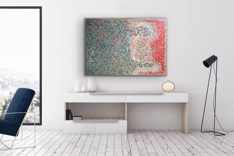 Original Abstract Geometric Painting by Martina Niederhauser-Landtwing